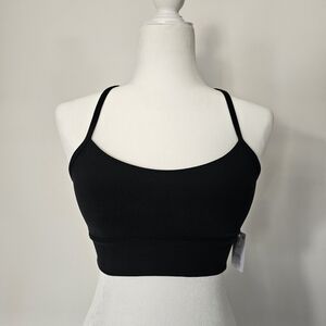 Lululemon Flow Y Longline Bra Nulu *Light Support, A-C Cups | size 6 | black